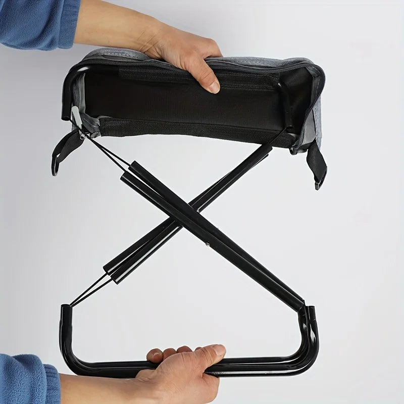 Portable foldable backpack stool lightweight compact camping chair for hiking, fishing, picnic outdoor travel and sports