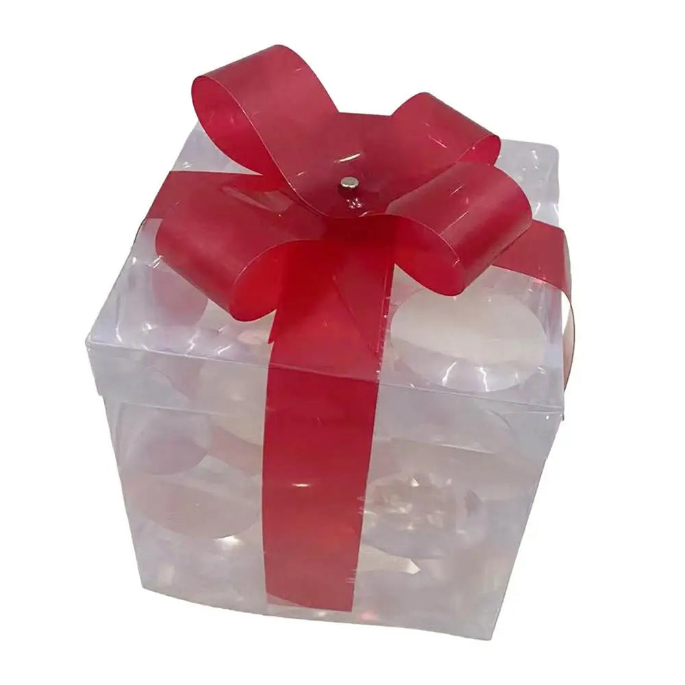 Christmas Glowing Gifts Box LED Light Up Present Boxes Case Ornaments Under Xmas Tree Decor Home Theme Party Supplies